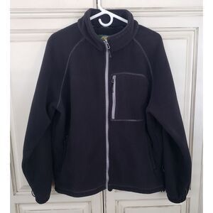 cabelas polartec‎ Full Zip fleece Jacket L Black